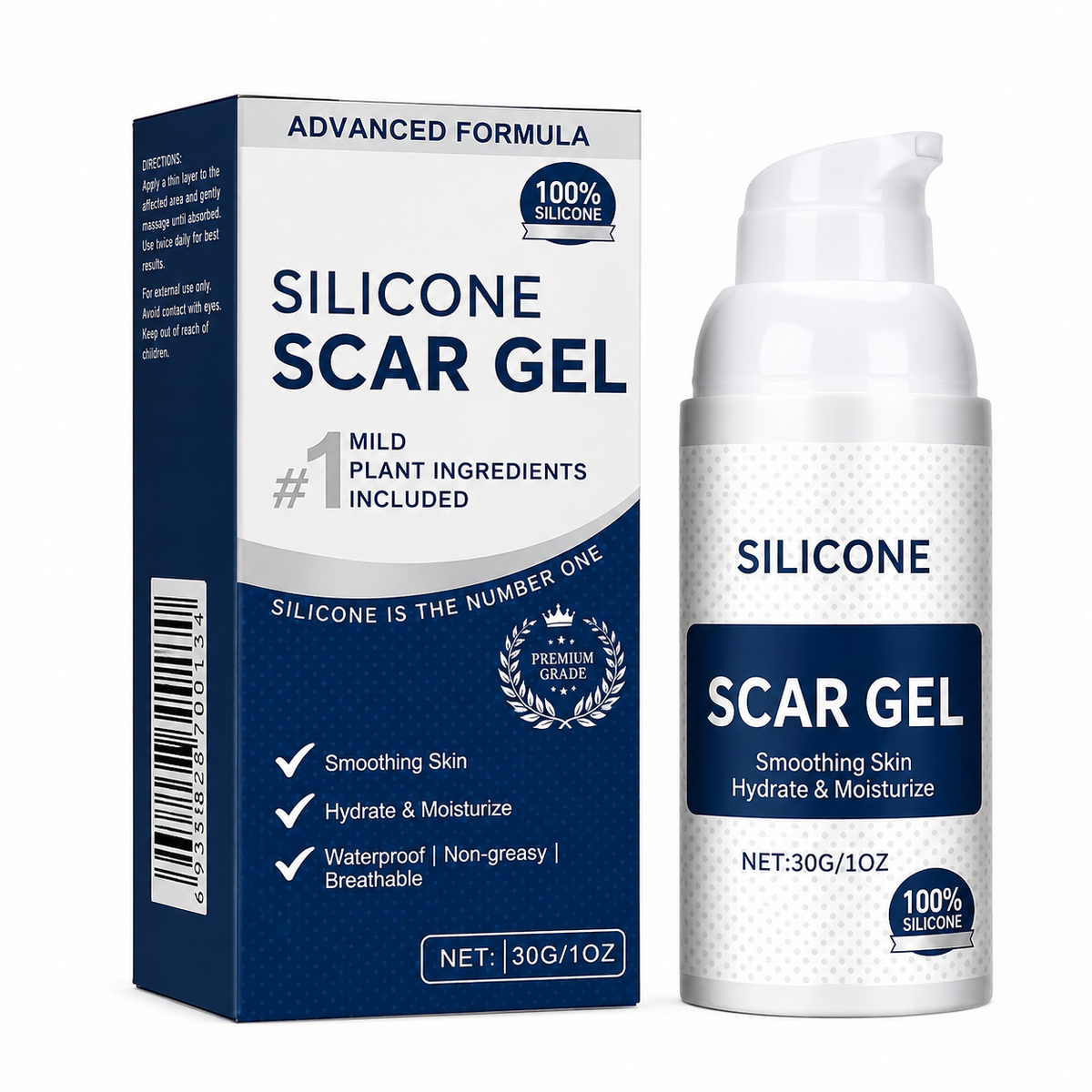 A lightweight, easily absorbed formula that helps smooth and fade surgical and C-section scars; specially designed for skin repair and suitable for beauty, personal care, and body care.