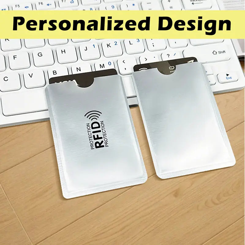RFID Blocking Card Sleeves – 8-Pack, Anti-Demagnetization & Anti-Skimming, Tinfoil Material, Slim Lightweight, Fits Credit Cards ID & Bank Cards