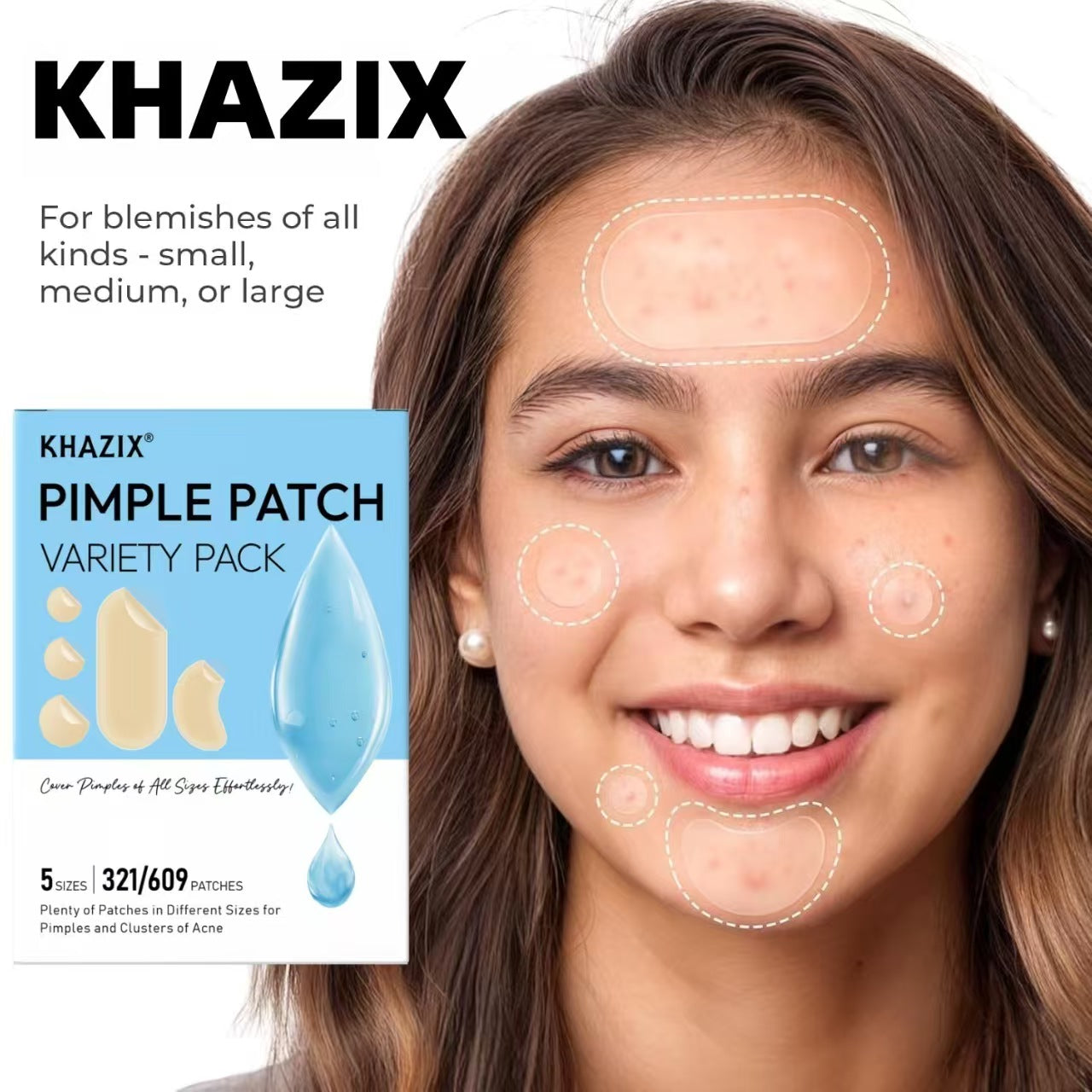 KHAZIX Hydrocolloid Pimple Patch Variety Pack