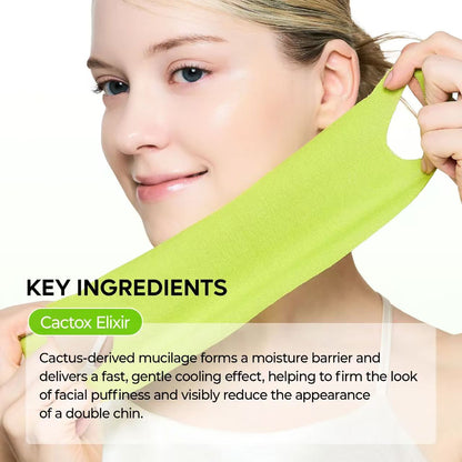 V-shape lifting mask showing ear hook and high-elastic lifting fabric design