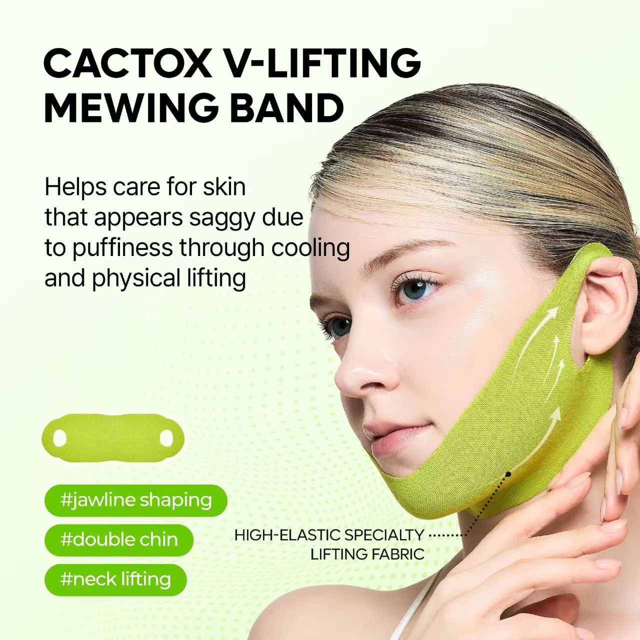 Molinse Cactox Cooling V-Up Mask product box and mask