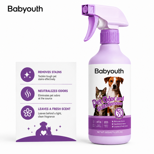 Babyouth Pet Odor and Stain Remover 500ml spray bottle