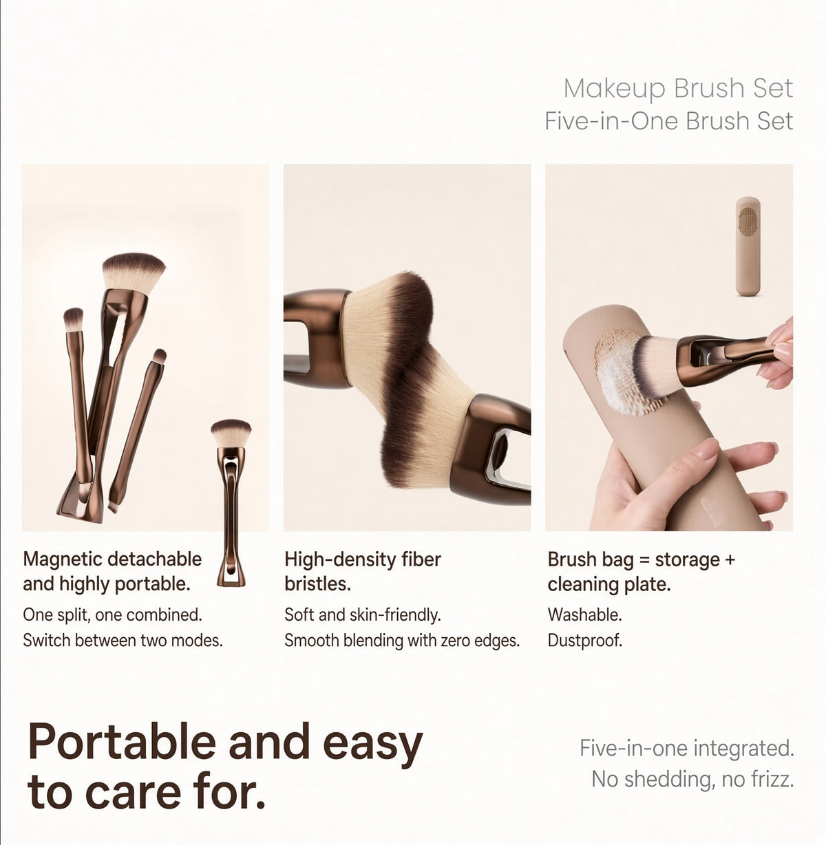 Magnetic brush design and pouch used as a cleaning pad