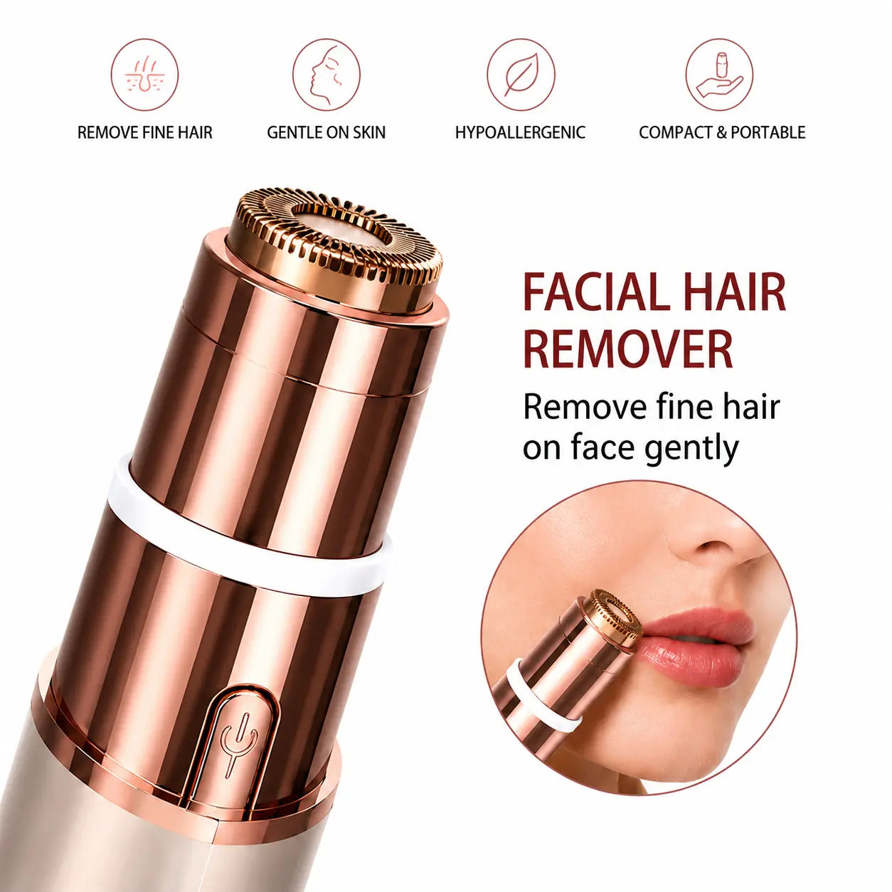 OANVA 2 in 1 facial & eyebrow hair trimmer for Women, Rechargeable Face Razor, Lip & Peach Fuzz Remover, Precision Eyebrow Shaper, Portable Painless Hair Removal Tool.SummerWins  DealsForYouDays,father'sdaygifts,summerhairstyles