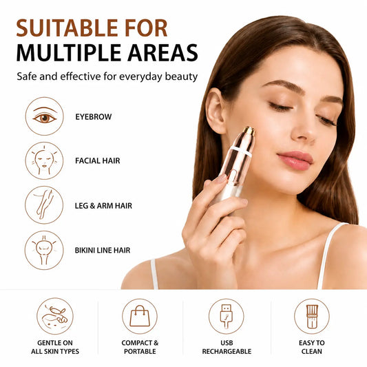 OANVA 2 in 1 facial & eyebrow hair trimmer for Women, Rechargeable Face Razor, Lip & Peach Fuzz Remover, Precision Eyebrow Shaper, Portable Painless Hair Removal Tool.SummerWins  DealsForYouDays,father'sdaygifts,summerhairstyles
