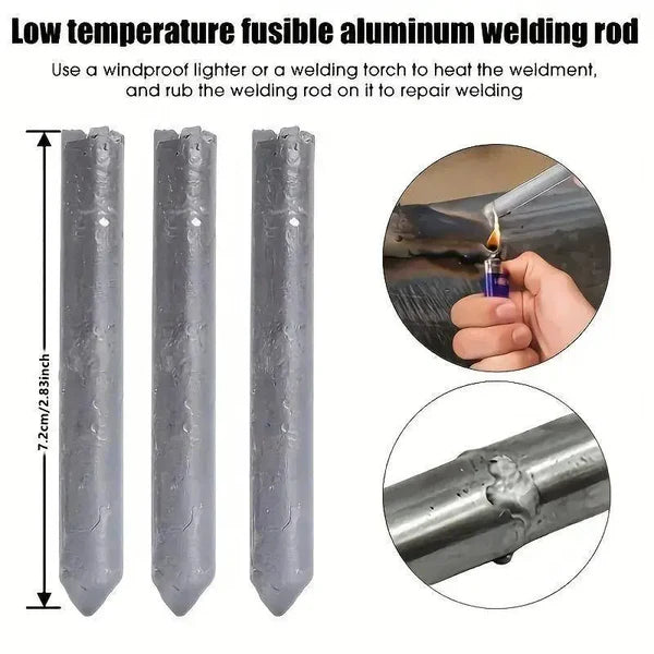 Low-Temperature Flux-Cored Aluminum Welding Rods – Easy DIY Metal Repair, No Welder Needed, 7.2cm