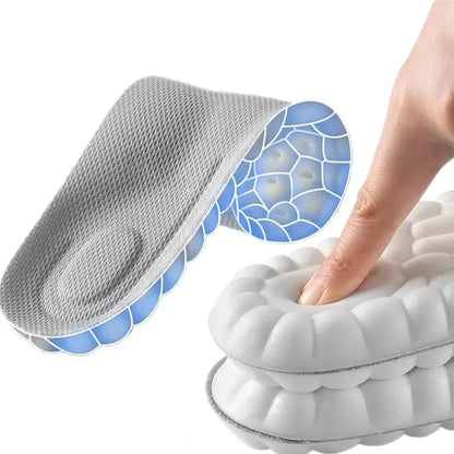 4D Cloud Shoe Insoles for Men & Women – Ultra-Soft PU Memory Foam, Orthotic Support, Breathable Sports Inserts, Trim-to-Fit