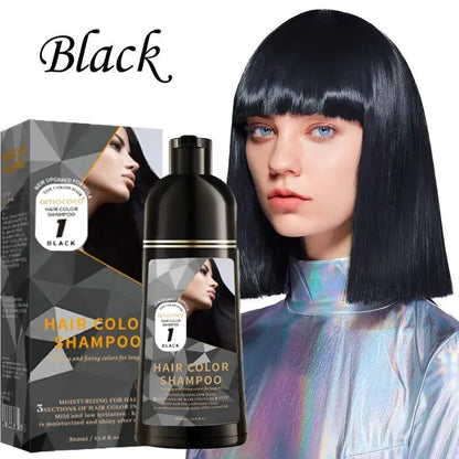 Amococo Hair Color Shampoo – 3-in-1 Quick Hair Dye with Plant Extracts, Fruity Aroma, Long-Lasting Color 500ml