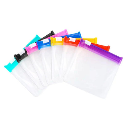 Clear Zipper Pill Storage Bag 7PCS – Reusable Portable Pill Organizer for Travel & Home, Medicine & Supplement Pouches