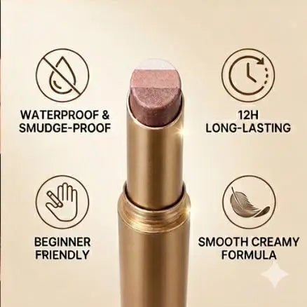 Viral Beauty 3-in-1 Glaze Eyeshadow Stick — Waterproof Shimmer, 4 Shades