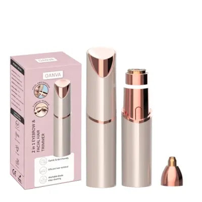 OANVA 2 in 1 facial & eyebrow hair trimmer for Women, Rechargeable Face Razor, Lip & Peach Fuzz Remover, Precision Eyebrow Shaper, Portable Painless Hair Removal Tool.SummerWins  DealsForYouDays,father'sdaygifts,summerhairstyles