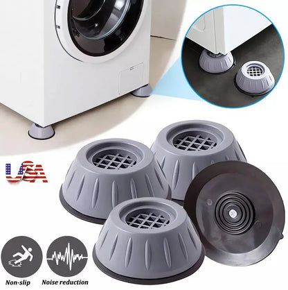 4-Piece Anti-Vibration Shock-Absorbing Pads for Washing Machines & Appliances