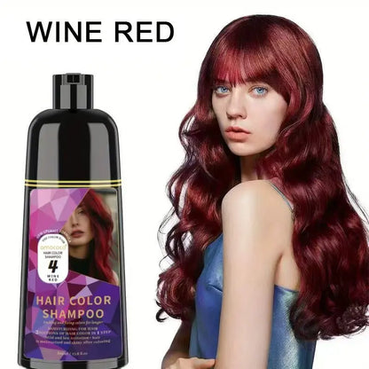 Amococo Hair Color Shampoo – 3-in-1 Quick Hair Dye with Plant Extracts, Fruity Aroma, Long-Lasting Color 500ml