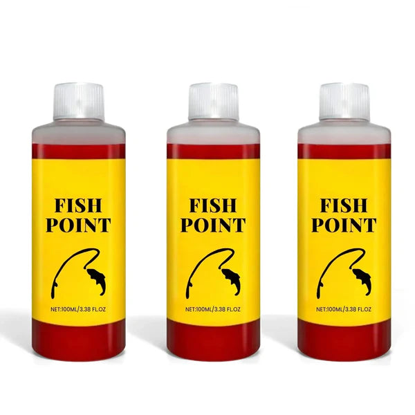 FISH POINT Concentrated Fish Attractant Liquid – 100ml Red Worm Bait Additive, Fast-Acting, Safe for Freshwater Fish Sea Fish & Crustacean