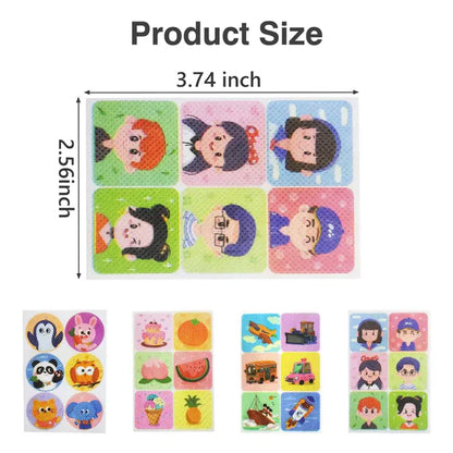 Mosquito Repellent Stickers for Kids – 180 Count (10 Sheets), Cute Cartoon Design, Plant-Based DEET-Free Formula, Up to 12 Hours Protection