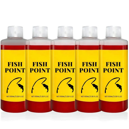 FISH POINT Concentrated Fish Attractant Liquid – 100ml Red Worm Bait Additive, Fast-Acting, Safe for Freshwater Fish Sea Fish & Crustacean