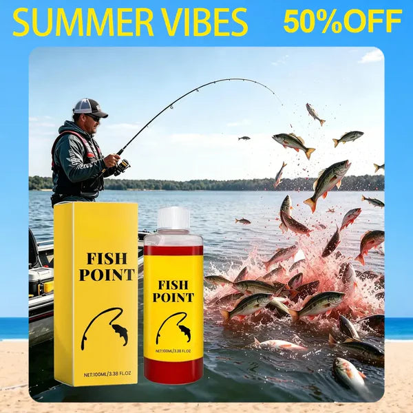 FISH POINT Concentrated Fish Attractant Liquid – 100ml Red Worm Bait Additive, Fast-Acting, Safe for Freshwater Fish Sea Fish & Crustacean
