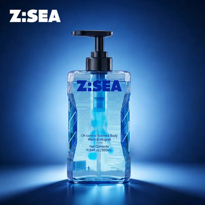 Z:SEA Oil-Control Scented Body Wash – Cologne Fragrance, Deep Cleansing & Acne Care, 11.84 fl oz / 350ml