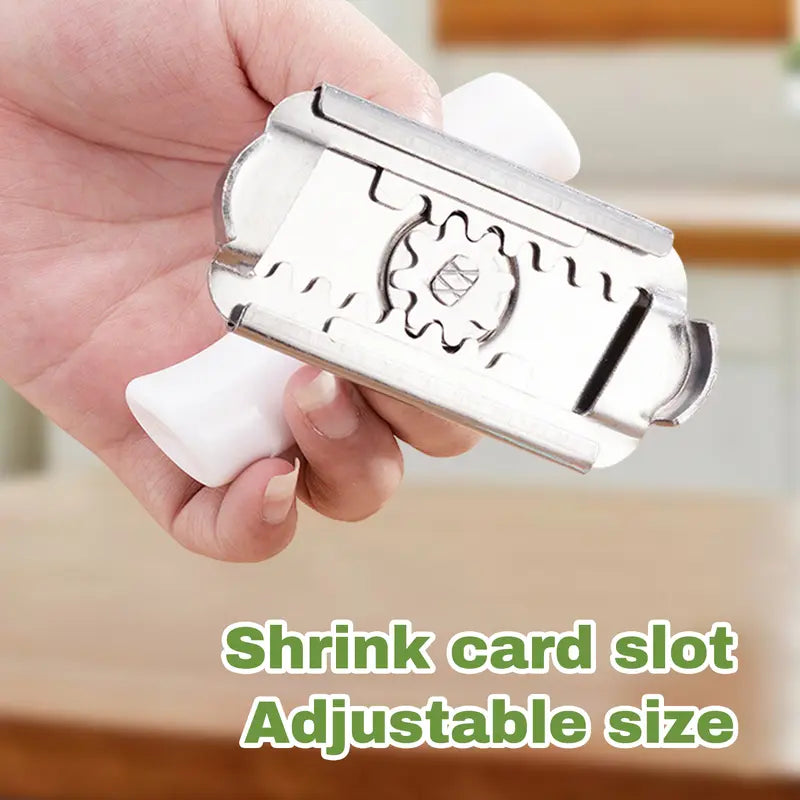 2PCS Stainless Steel Jar Opener – Adjustable, Smooth Edge, Ergonomic Handle, Easy Open Mason Jars & Cans, White + Green