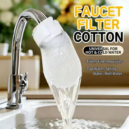Universal Faucet Filter Bag – High-Density Cotton Water Purifier for Tap, Spring & Well Water, Removes Rust & Impurities