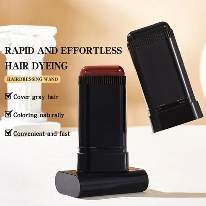 2-Pack Hair Dye Wand Stick – Instant Gray Coverage, Long-Lasting, Waterproof & Sweatproof, Built-In Comb, 20g