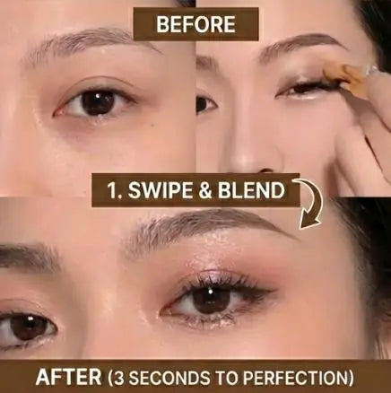 Viral Beauty 3-in-1 Glaze Eyeshadow Stick — Waterproof Shimmer, 4 Shades