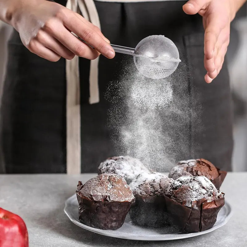 Stainless Steel Flour Duster for Baking – Long-Handled Flour Sifter & Powdered Sugar Shaker