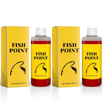 FISH POINT Concentrated Fish Attractant Liquid – 100ml Red Worm Bait Additive, Fast-Acting, Safe for Freshwater Fish Sea Fish & Crustacean