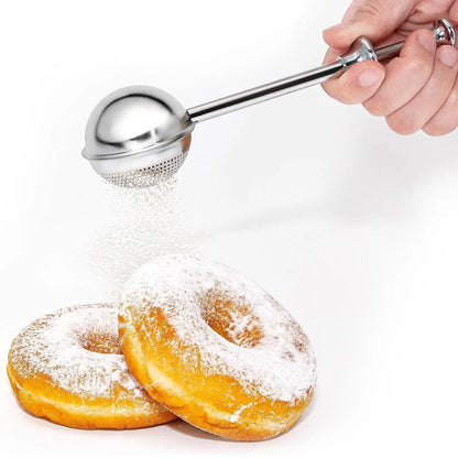 Stainless Steel Flour Duster for Baking – Long-Handled Flour Sifter & Powdered Sugar Shaker