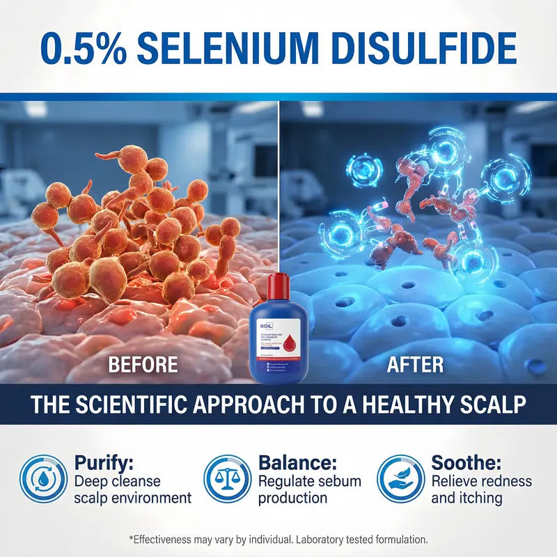 NOIL Selenium Disulfide Shampoo — Anti-Dandruff, Oil Control & Anti-Itch, 300ml