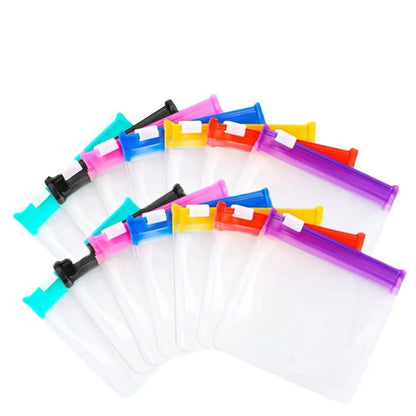 Clear Zipper Pill Storage Bag 7PCS – Reusable Portable Pill Organizer for Travel & Home, Medicine & Supplement Pouches