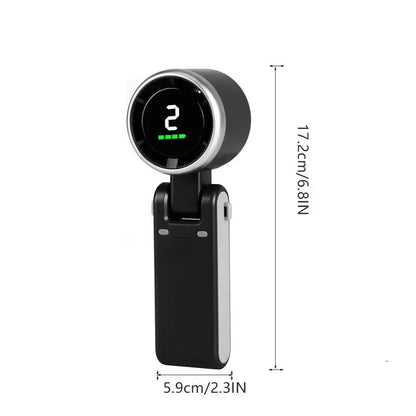 Portable Handheld Turbo Fan — 5-Speed, 4000mAh, 10H Battery Life, 3-in-1