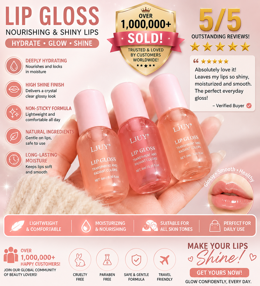 Lip Gloss Set — Moisturizing Glossy Lip Oil (3 Shades)