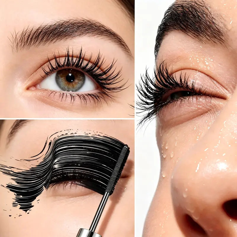 Lengthening and Curling Mascara – Steel Spiral Brush, Waterproof & Smudge-Proof