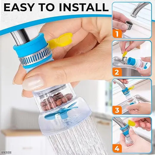 Faucet Filter Set — 360° Rotating Water Purifier & Extender for Kitchen & Bathroom
