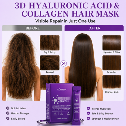 Kormesic 3D Collagen Keratin Hair Mask 30g – Deep Repair & Shine for All Hair Types