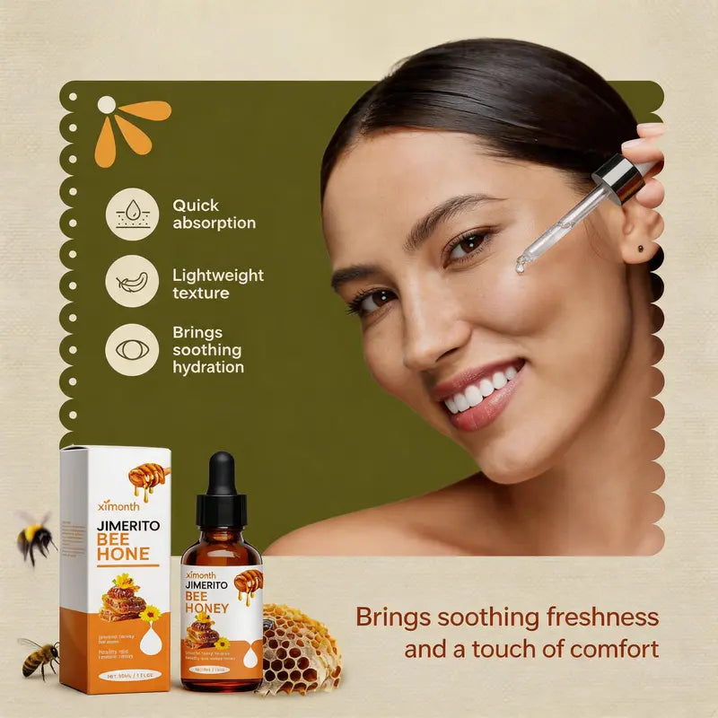 Jimerito Bee Honey Eye Serum — Hydrating & Anti-Fatigue Eye Care, 30ml