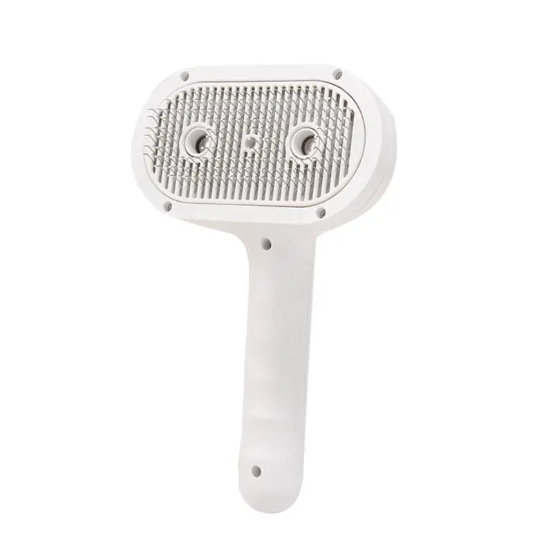 3-in-1 Steam Pet Brush – Self-Cleaning Grooming Comb for Dogs & Cats (White)