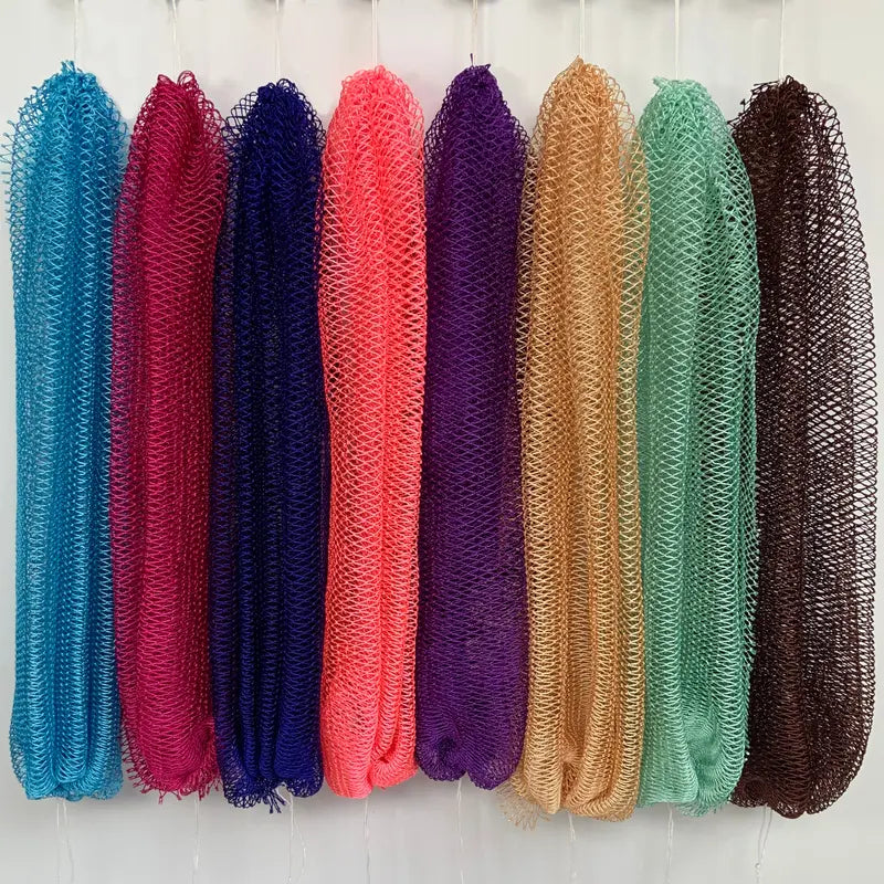 Authentic African Exfoliating Net Bath Sponge – Deep Cleansing Body Scrubber, Rich Lather, Multiple Colors