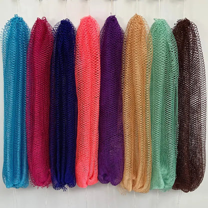 Authentic African Exfoliating Net Bath Sponge – Deep Cleansing Body Scrubber, Rich Lather, Multiple Colors