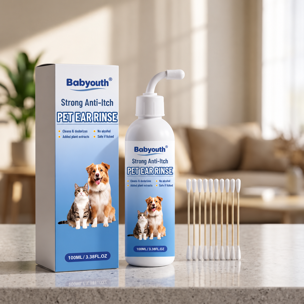 Babyouth Pet Ear Rinse bottle and box