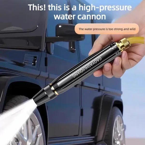 High Pressure Car Wash Water Gun – 3-Mode Booster Nozzle, Brass Quick-Connect, Rotary Stop Valve, for Car Wash Garden Irrigation & Floor Rinse