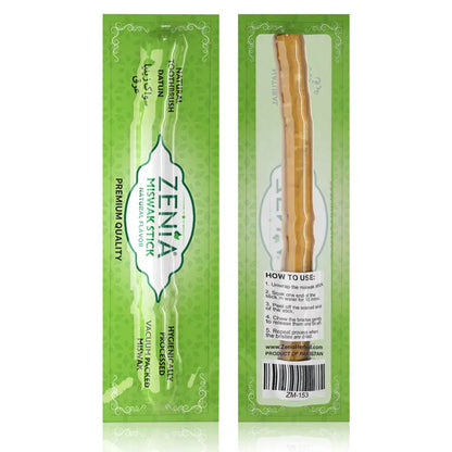 Zenia Miswak Natural Toothbrush Stick – 100% Pure Sewak Datun, Whitens Teeth, Freshens Breath & Boosts Oral Health
