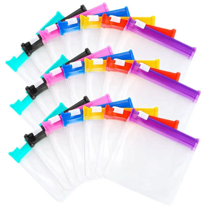 Clear Zipper Pill Storage Bag 7PCS – Reusable Portable Pill Organizer for Travel & Home, Medicine & Supplement Pouches