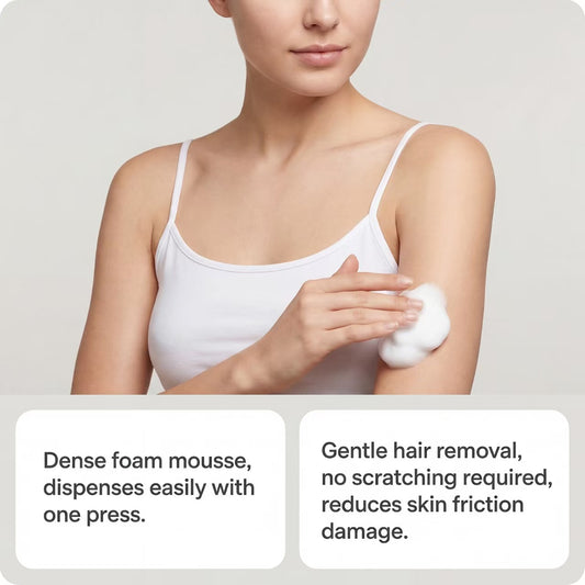 Gentle Body Painless Hair Removal Mousse – Fast-Acting Depilatory for Face, Legs & Bikini