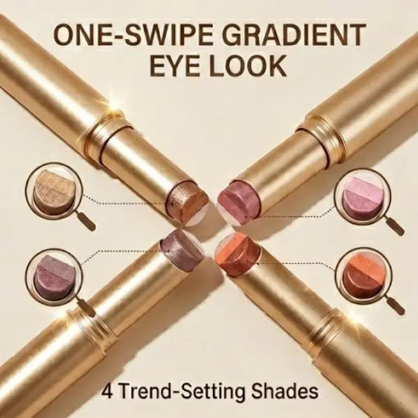 Viral Beauty 3-in-1 Glaze Eyeshadow Stick — Waterproof Shimmer, 4 Shades