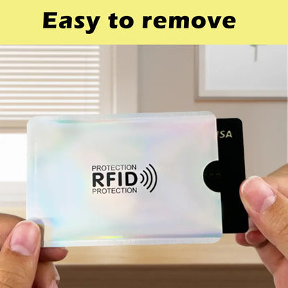 RFID Blocking Card Sleeves – 8-Pack, Anti-Demagnetization & Anti-Skimming, Tinfoil Material, Slim Lightweight, Fits Credit Cards ID & Bank Cards