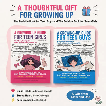 A Growing-Up Guide for Teen Boys & Girls – 2-Book Set, Clear Head Strong Heart Zero Drama, A Gift from Mom and Dad | Blue Planet